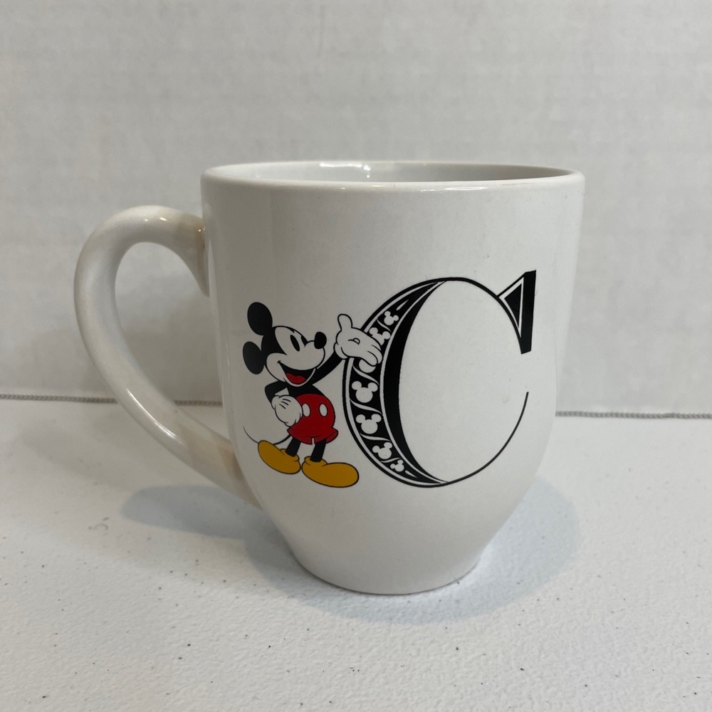 DISNEY Mickey Mouse Monogram Letter “C” 16 Oz Mug (Coffee, Tea, or Cocoa) #1404J